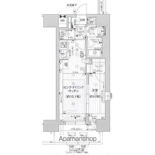 プレサンスロジェ車道駅前SOUTH【9階】の間取り