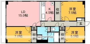 メリディアンガーデン雪月花【1階】の間取り