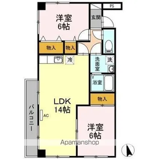 ステーションハウス久米V【3階】の間取り