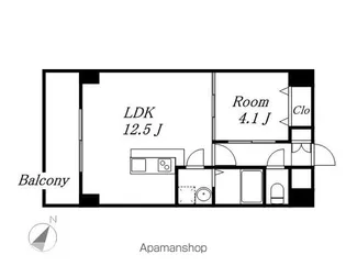 GRANDUKE新栄【2階】の間取り