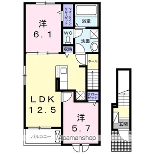 グラン・アルカディアⅢ【2階】の間取り