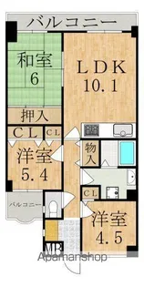 GSハイム生駒【2階】の間取り