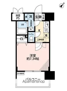 サヴォイ博多ブールバール【1503号室】の間取り