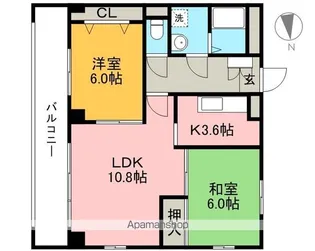 トレジャーハウス六泉寺【3階】の間取り