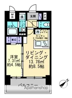 ルスト栗林町【8階】の間取り