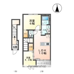 オアーゼ【2階】の間取り