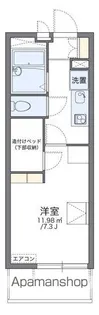 レオパレス柏Ⅱ【104号室】の間取り