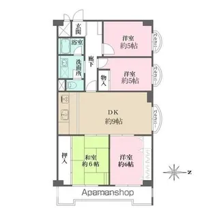 曽根ハイツ【5階】の間取り