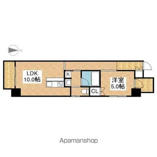 アプリーレ久屋大通公園【1107号室】の間取り