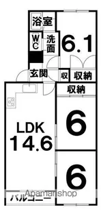 コーポ光南第一【102号室】の間取り