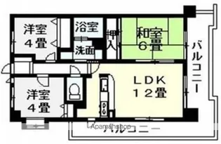 グランドアビタシオン平尾【411号号室】の間取り