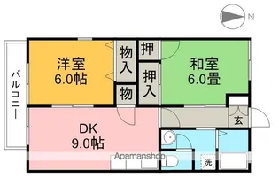 ハウスOZ A棟【1階】の間取り