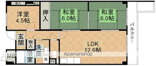 PURE和泉【404号室】の間取り