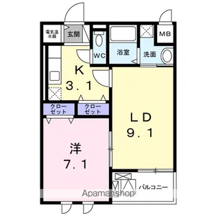 ラフレシールⅡ【4階】の間取り