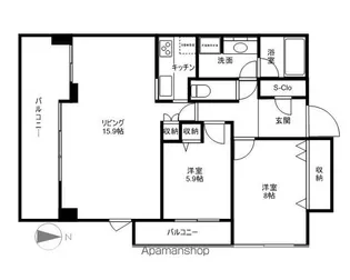 ガーデン杉並方南【3階】の間取り