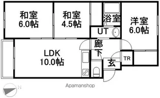 万生コーポ【201号室】の間取り