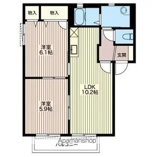 シャーメゾン中野A【202号室】の間取り