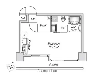 千葉県千葉市中央区新宿1丁目【マンション】の間取り