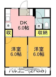 シティハイツ若葉【1階】の間取り
