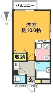 ゼフィール梅丘【205号室】の間取り