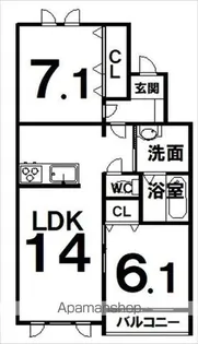 カーサ・レジーナ【1階】の間取り