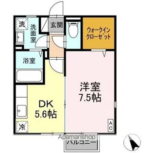 リースランドウェストヴィラ A棟【2階】の間取り