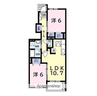 メゾンド・ラ・メール【1階】の間取り