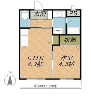 グランコートM【105号室】の間取り