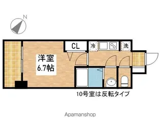 アステリ鶴舞エーナ【710号室】の間取り