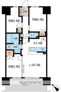 BLESS宮崎台【5階】の間取り