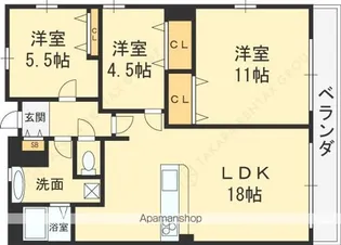 うはら甲子園口ビル【3階】の間取り