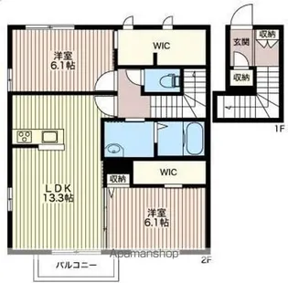 リッツ・マノワール【202号室】の間取り