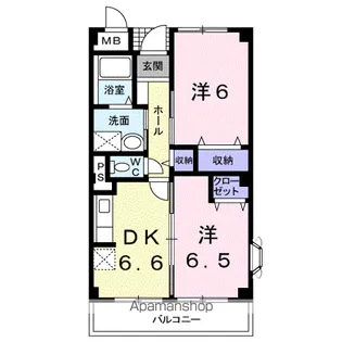ニューマリッチ東深津【3階】の間取り