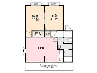 サンビレッジ木太【1階】の間取り