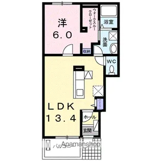 VILLA アニバ Ⅲ【1階】の間取り
