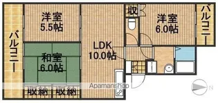 コーポラス仲村【305号室】の間取り