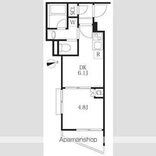 東京都新宿区山吹町【マンション】の間取り