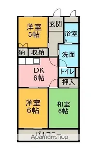 サンシャイン大堀【405号室】の間取り