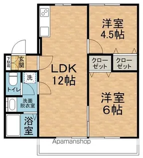 シティハイムナガタⅡ【202号室】の間取り