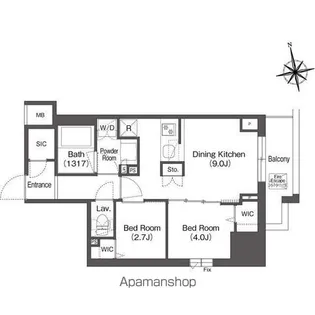 コンフォリア東上野【5階】の間取り