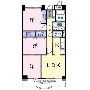 エクセレント甲府【5階】の間取り