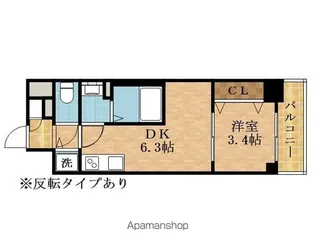 エスリードレジデンス都島デュオ【13階】の間取り