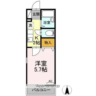 ヴィラージュB【2階】の間取り
