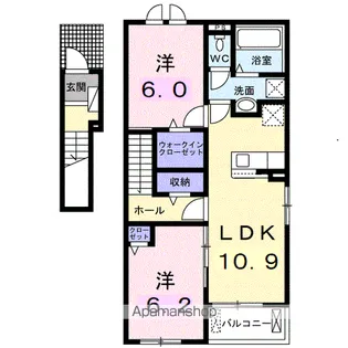 シャトー・グリーンⅢ【2階】の間取り