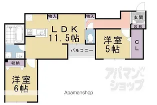 (仮称)ベルリード MILLESIME寺町【202号室】の間取り