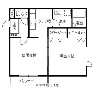 ラピュタルマン【1階】の間取り