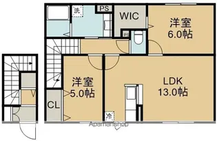 サンモール桔梗【2階】の間取り