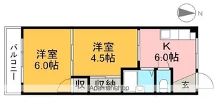 コーポ愛宕【5階】の間取り