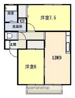 サンビレッジ大慶B【202号室】の間取り