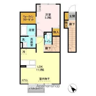 グランドゥール大野原 Ⅰ【2階】の間取り